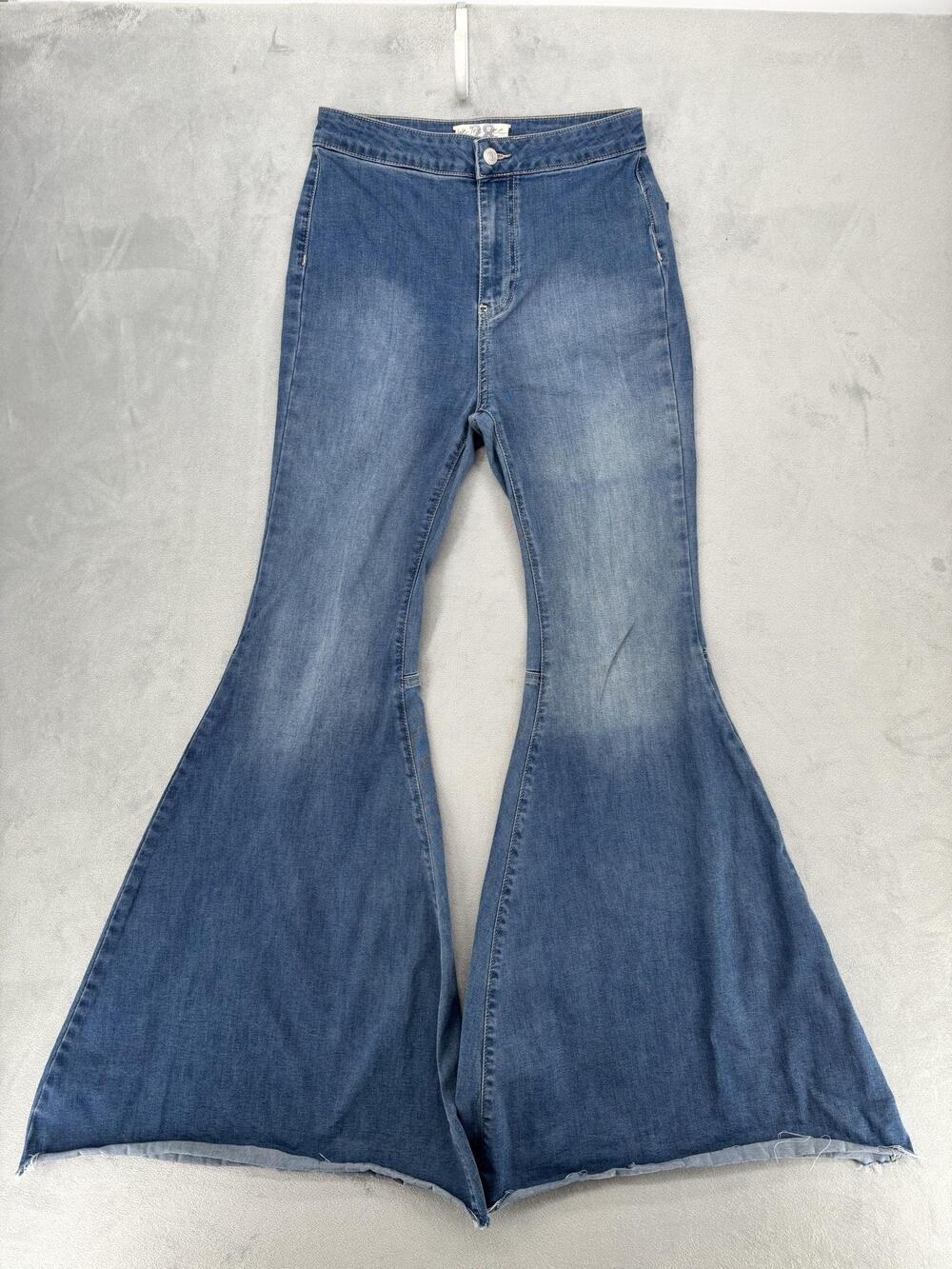 We The Free People 70s Bell Bottom Jeans Womens Size 28 Flared Wide Leg Boho